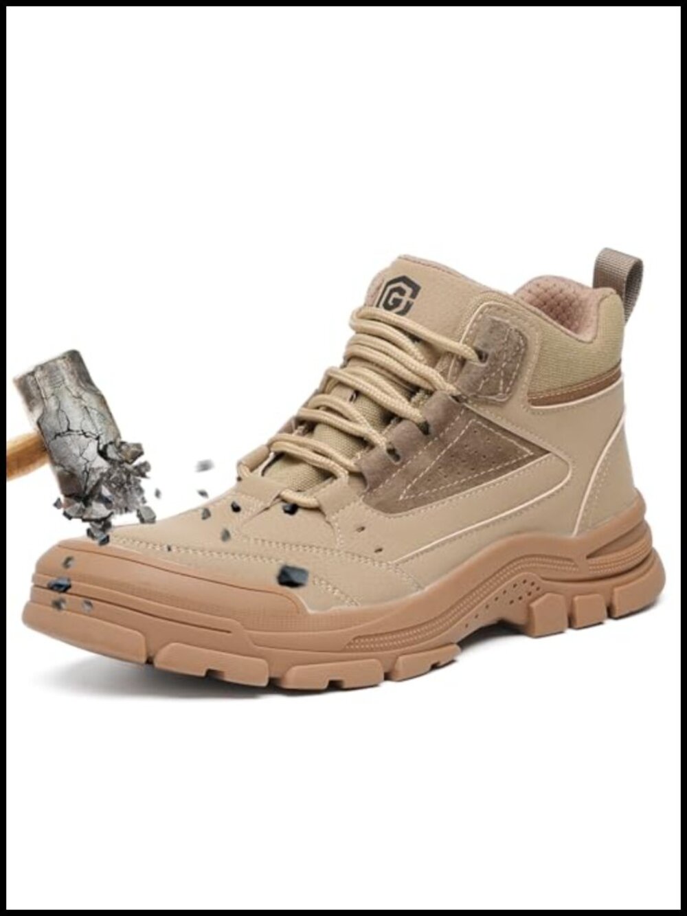 Steel Toe Work Boots Lightweight Slip Resistant Industrial Safety Shoes